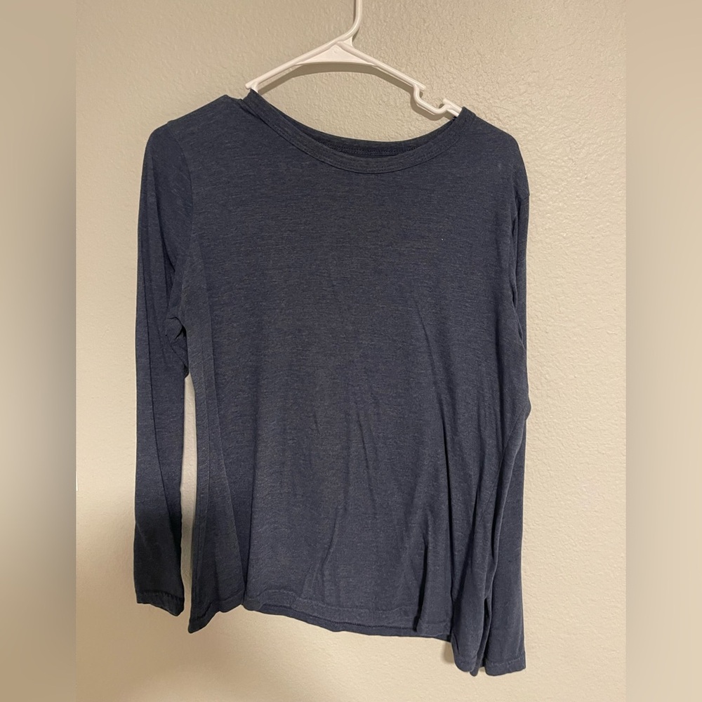 Women blue long sleeve top